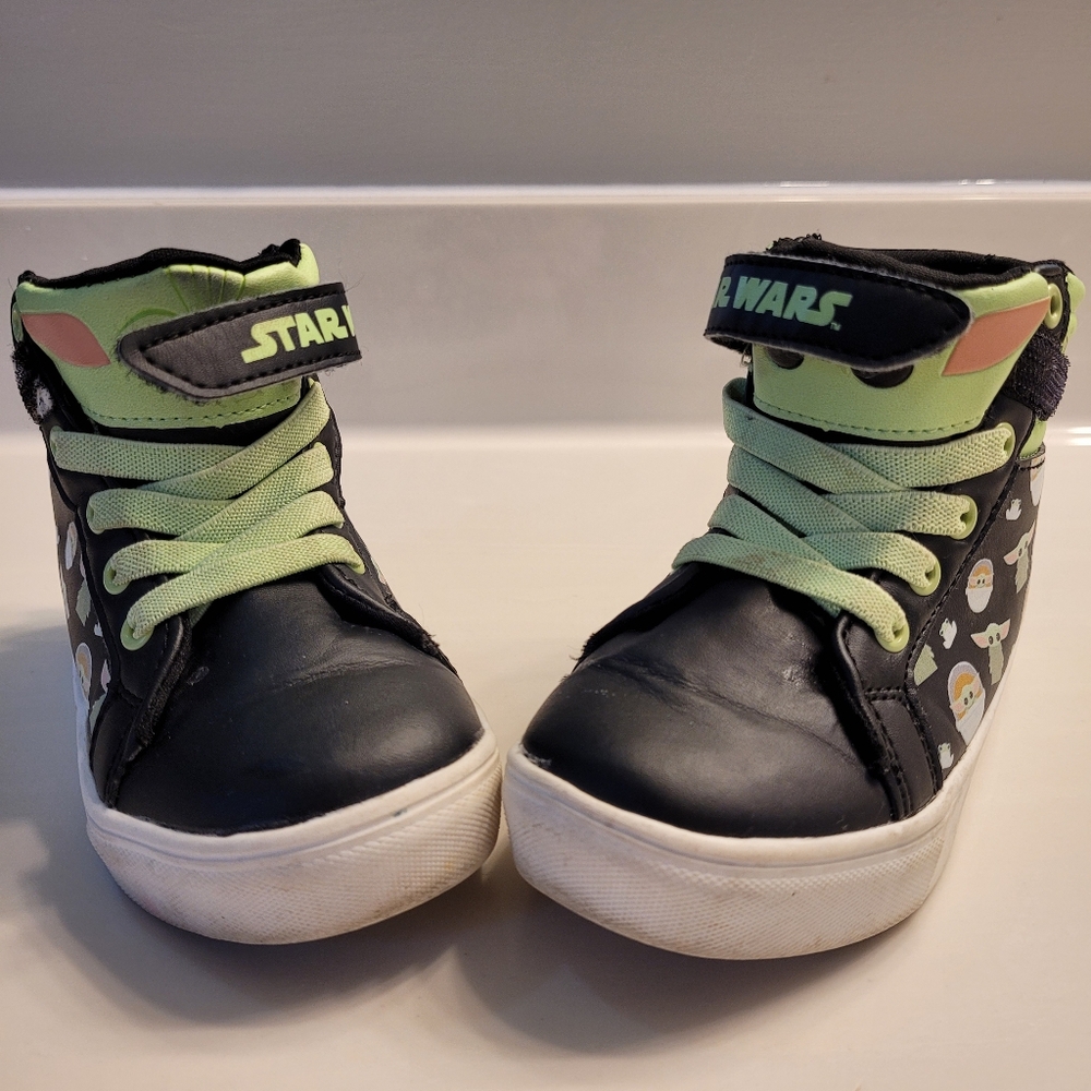 GROGU (The Child) The Mandalorian STAR WARS DISNEY Hi-top Sneakers Kids Size 10 - Picture 10 of 14